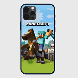 Чехол iPhone 12 Pro Max Minecraft Rider