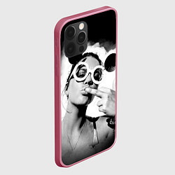 Чехол для iPhone 12 Pro Max Девушка в очках, цвет: 3D-малиновый — фото 2