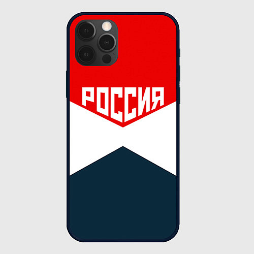 Чехол iPhone 12 Pro Max Форма России / 3D-Черный – фото 1