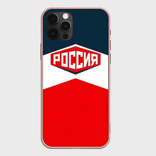 Чехол iPhone 12 Pro Max Россия СССР / 3D-Светло-розовый – фото 1