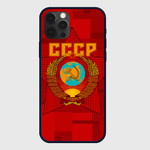Чехол iPhone 12 Pro Max СССР / 3D-Черный – фото 1