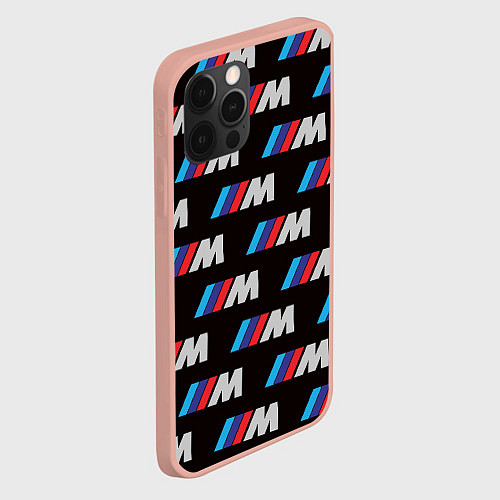 Чехол iPhone 12 Pro Max BMW M / 3D-Светло-розовый – фото 2