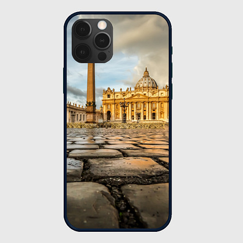 Чехол iPhone 12 Pro Max Площадь святого Петра / 3D-Черный – фото 1