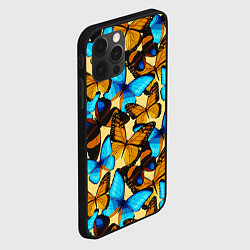Чехол для iPhone 12 Pro Max Бабочки, цвет: 3D-черный — фото 2