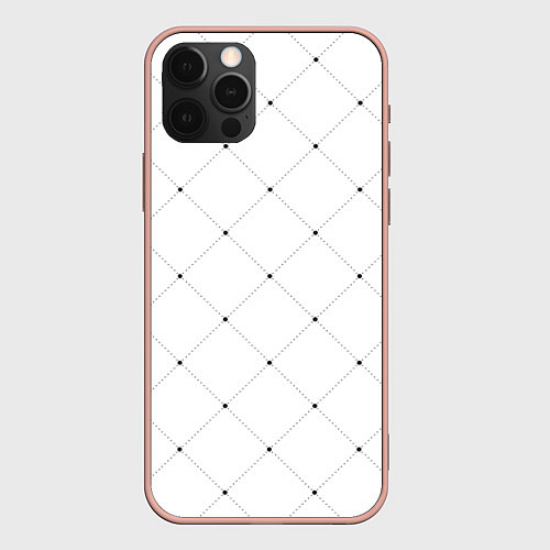 Чехол iPhone 12 Pro Max Точечный узор! / 3D-Светло-розовый – фото 1