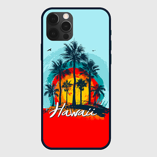 Чехол iPhone 12 Pro HAWAII 6 / 3D-Черный – фото 1