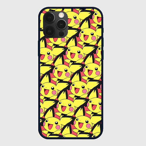 Чехол iPhone 12 Pro Pikachu / 3D-Черный – фото 1