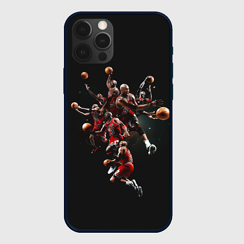 Чехол iPhone 12 Pro Michael Jordan Style / 3D-Черный – фото 1