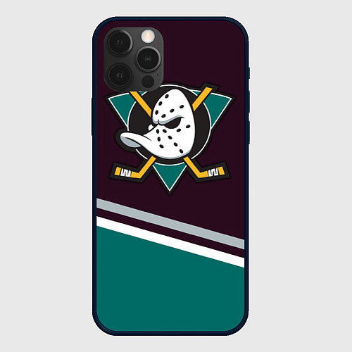 Чехол iPhone 12 Pro Anaheim Ducks / 3D-Черный – фото 1