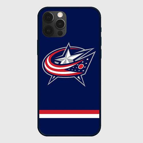 Чехол iPhone 12 Pro Columbus Blue Jackets / 3D-Черный – фото 1