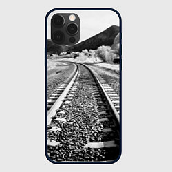 Чехол для iPhone 12 Pro Железная дорога, цвет: 3D-черный