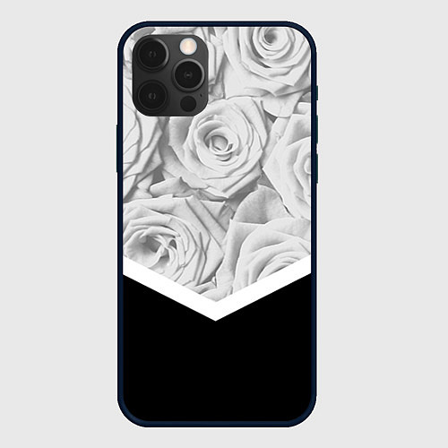 Чехол iPhone 12 Pro Розы / 3D-Черный – фото 1