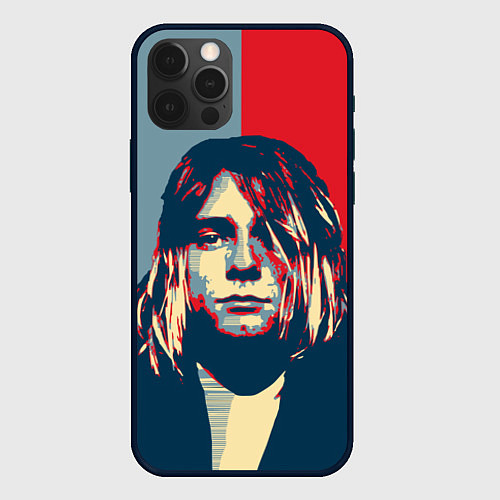 Чехол iPhone 12 Pro Kurt Cobain / 3D-Черный – фото 1