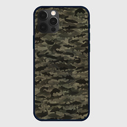 Чехол для iPhone 12 Pro Камуфляж рыбака, цвет: 3D-черный