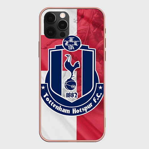 Чехол iPhone 12 Pro Tottenham Hotspur FC / 3D-Светло-розовый – фото 1