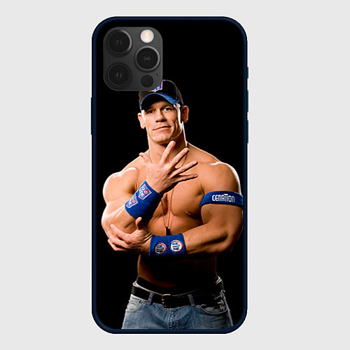 Чехол iPhone 12 Pro Джон Сина борец / 3D-Черный – фото 1