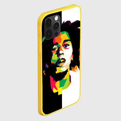 Чехол для iPhone 12 Pro Bob Marley: Colors, цвет: 3D-желтый — фото 2