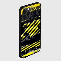 Чехол для iPhone 12 Pro Grunge Line, цвет: 3D-черный — фото 2