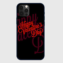 Чехол для iPhone 12 Pro С днем святого Валентина, цвет: 3D-черный