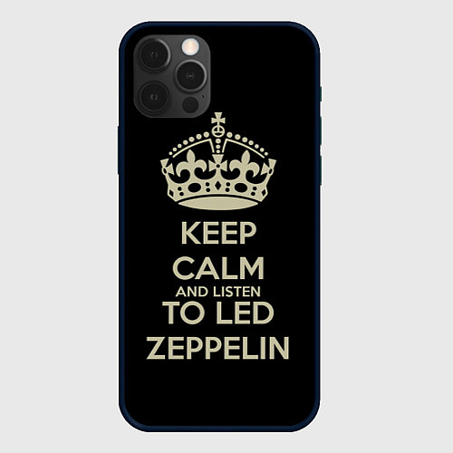 Чехол iPhone 12 Pro Keep Calm & Led Zeppelin / 3D-Черный – фото 1