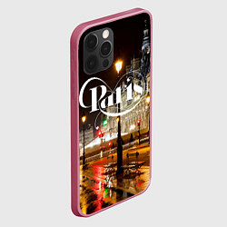 Чехол для iPhone 12 Pro Night Paris, цвет: 3D-малиновый — фото 2