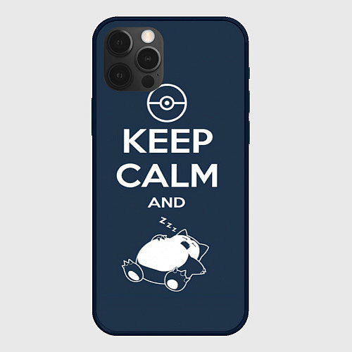 Чехол iPhone 12 Pro Keep Calm & Squirtle / 3D-Черный – фото 1