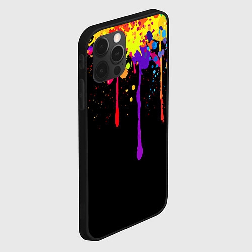 Чехол iPhone 12 Pro Краски / 3D-Черный – фото 2