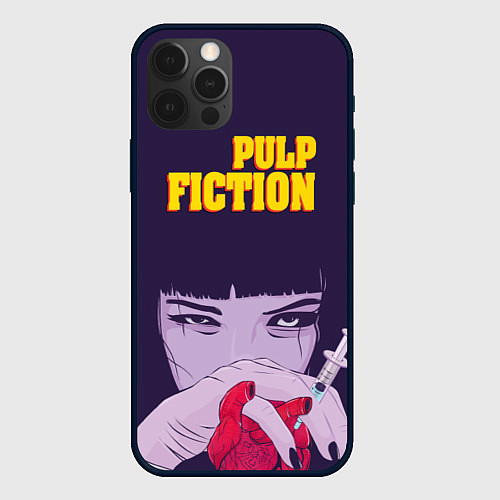 Чехол iPhone 12 Pro Pulp Fiction: Dope Heart / 3D-Черный – фото 1