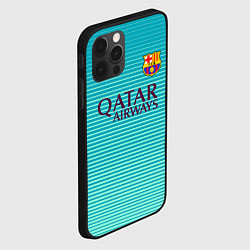 Чехол для iPhone 12 Pro Barcelona FC: Aqua, цвет: 3D-черный — фото 2