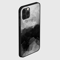 Чехол для iPhone 12 Pro Polygon gray, цвет: 3D-черный — фото 2