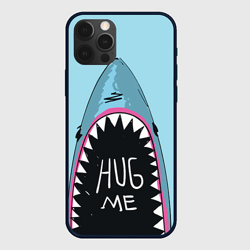 Чехол iPhone 12 Pro Shark: Hug me / 3D-Черный – фото 1