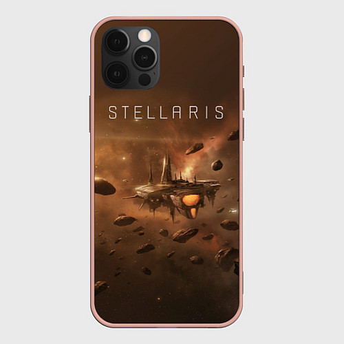 Чехол iPhone 12 Pro Stellaris / 3D-Светло-розовый – фото 1