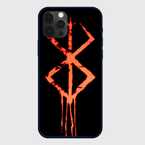 Чехол iPhone 12 Pro Берсерк Клеймо символ / 3D-Черный – фото 1