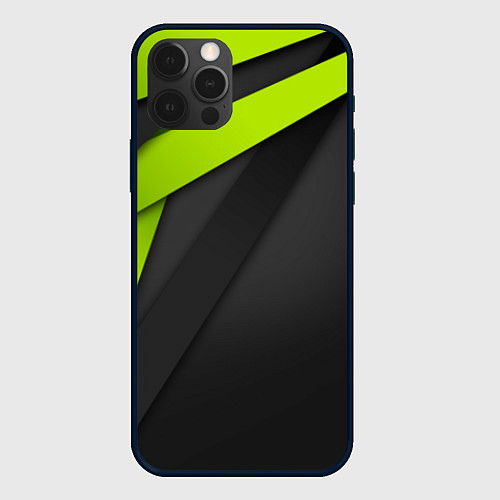 Чехол iPhone 12 Pro Спортивная геометрия 6 / 3D-Черный – фото 1