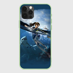 Чехол для iPhone 12 Pro TOMB RAIDER, цвет: 3D-салатовый