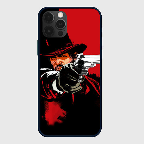 Чехол iPhone 12 Pro Red Dead Redemption / 3D-Черный – фото 1