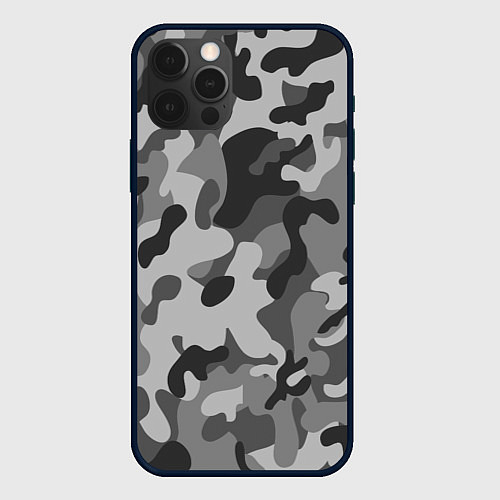 Чехол iPhone 12 Pro Ночной Камуфляж 1 / 3D-Черный – фото 1