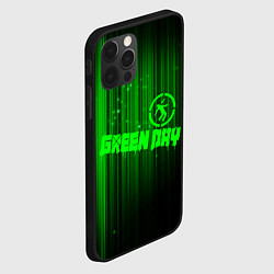 Чехол для iPhone 12 Pro Green Day лучи, цвет: 3D-черный — фото 2