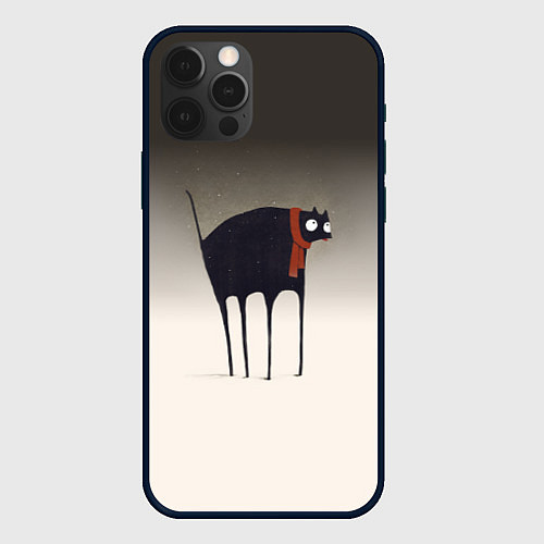 Чехол iPhone 12 Pro Первый снег / 3D-Черный – фото 1