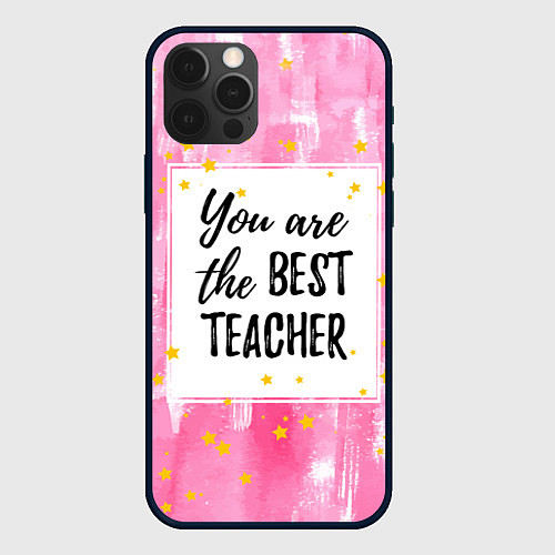 Чехол iPhone 12 Pro Лучший учитель / 3D-Черный – фото 1