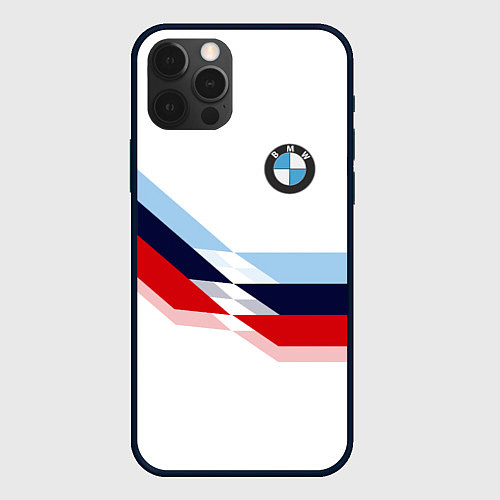 Чехол iPhone 12 Pro BMW БМВ WHITE / 3D-Черный – фото 1