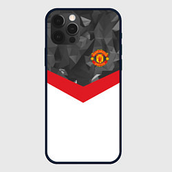 Чехол iPhone 12 Pro Man United FC: Grey Polygons