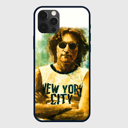 Чехол iPhone 12 Pro John Lennon: New York / 3D-Черный – фото 1