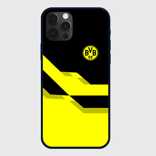 Чехол iPhone 12 Pro BVB FC: Yellow style / 3D-Черный – фото 1