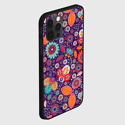 Чехол для iPhone 12 Pro Цветочный взрыв, цвет: 3D-черный — фото 2