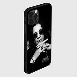 Чехол для iPhone 12 Pro Оззи Осборн, цвет: 3D-черный — фото 2
