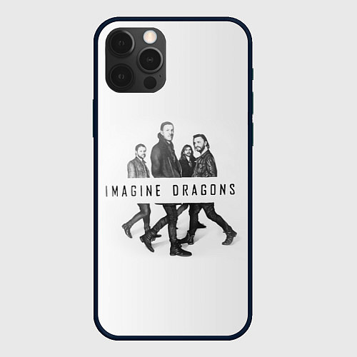 Чехол iPhone 12 Pro Imagine Dragons: White / 3D-Черный – фото 1