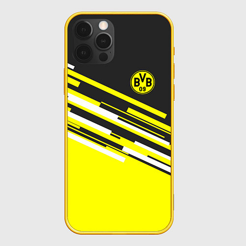 Чехол iPhone 12 Pro Borussia FC: Sport Line 2018 / 3D-Желтый – фото 1