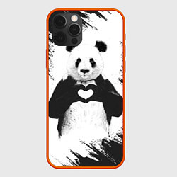 Чехол для iPhone 12 Pro Panda Love, цвет: 3D-красный