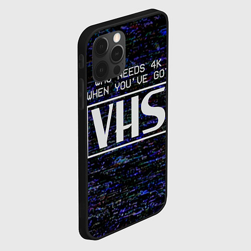 Чехол iPhone 12 Pro 4K VHS / 3D-Черный – фото 2